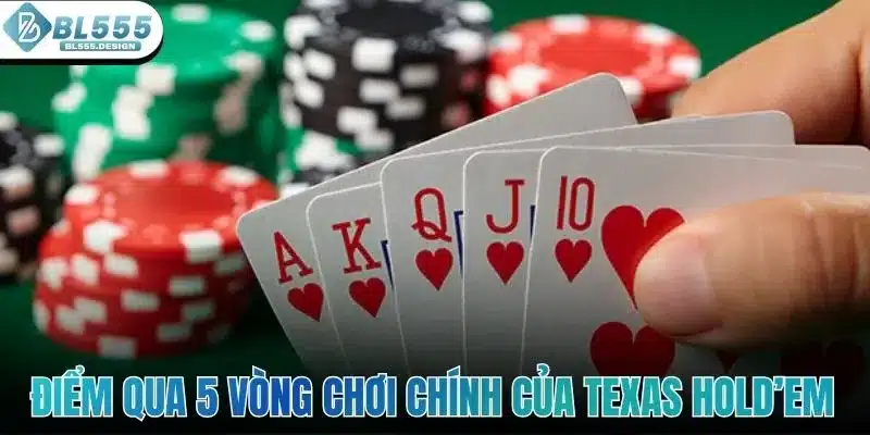 Poker Trực Tuyến - Game Đỏ Đen Hấp Dẫn Số 1 Sảnh BL555 3 Điểm qua 5 vòng chơi chính của Texas Hold’em
